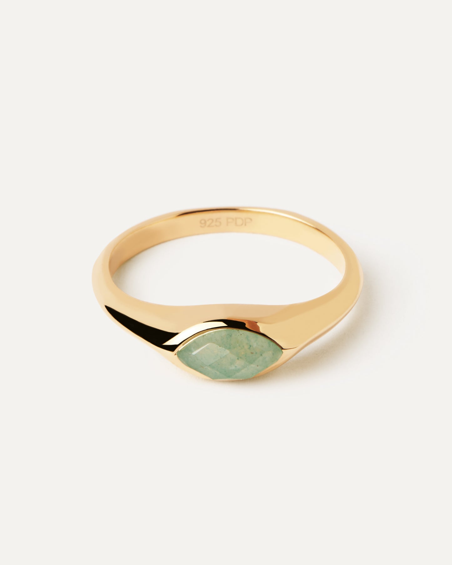 PDPAOLA Nomad Aventurine Stamp Ring