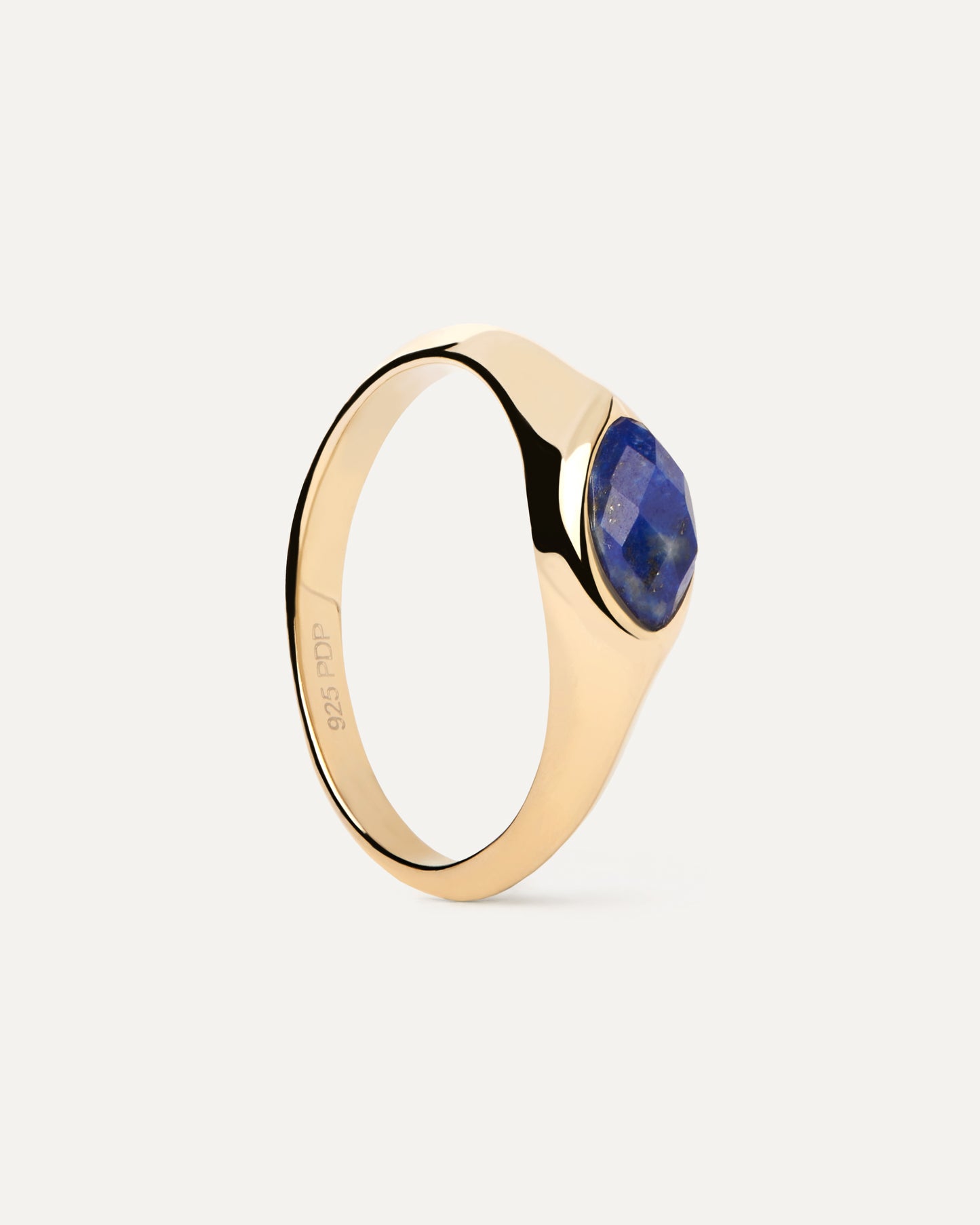 PDPAOLA Nomad Lapis Lazuli Stamp Ring