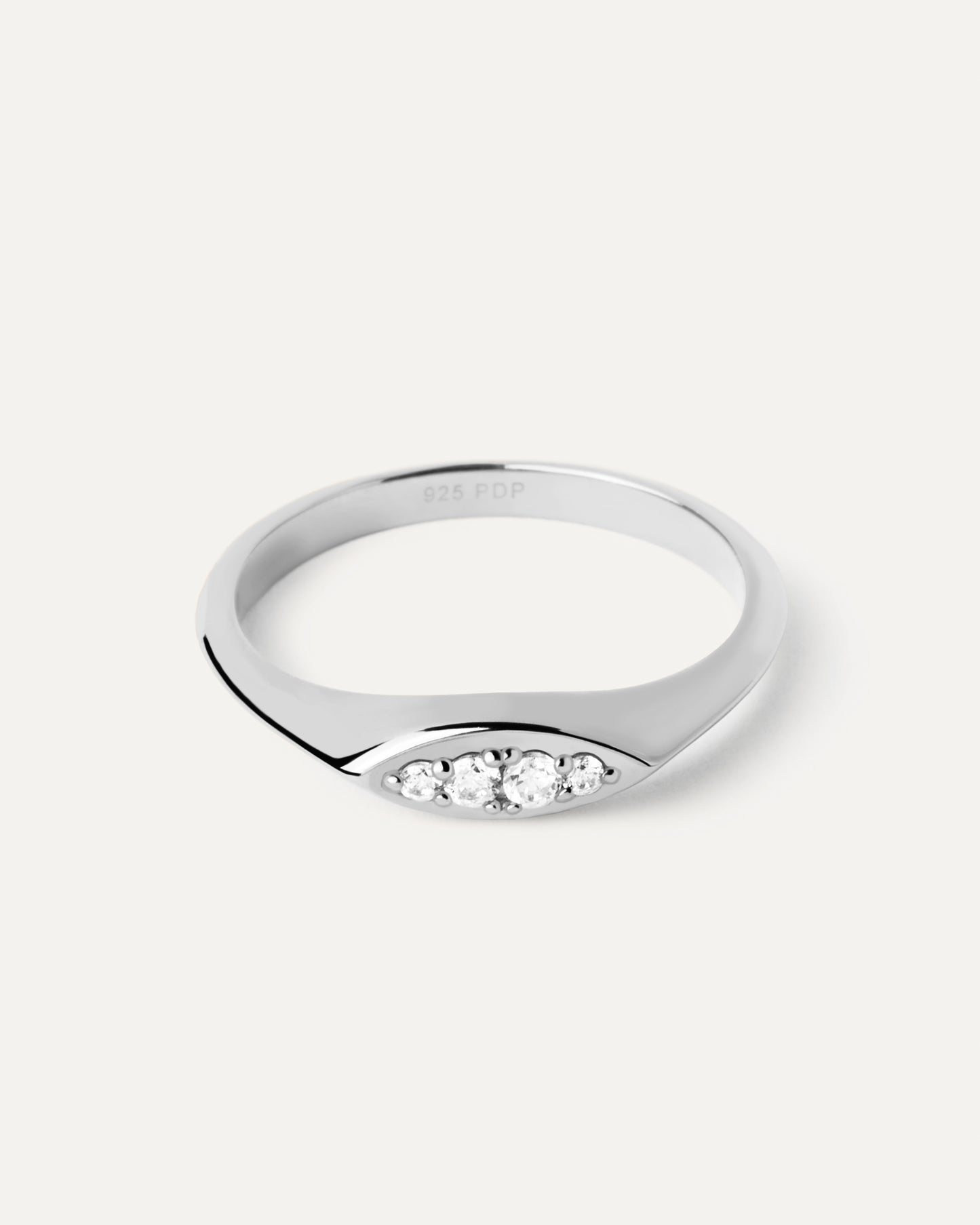 PDPAOLA Gala Stamp Silver Ring