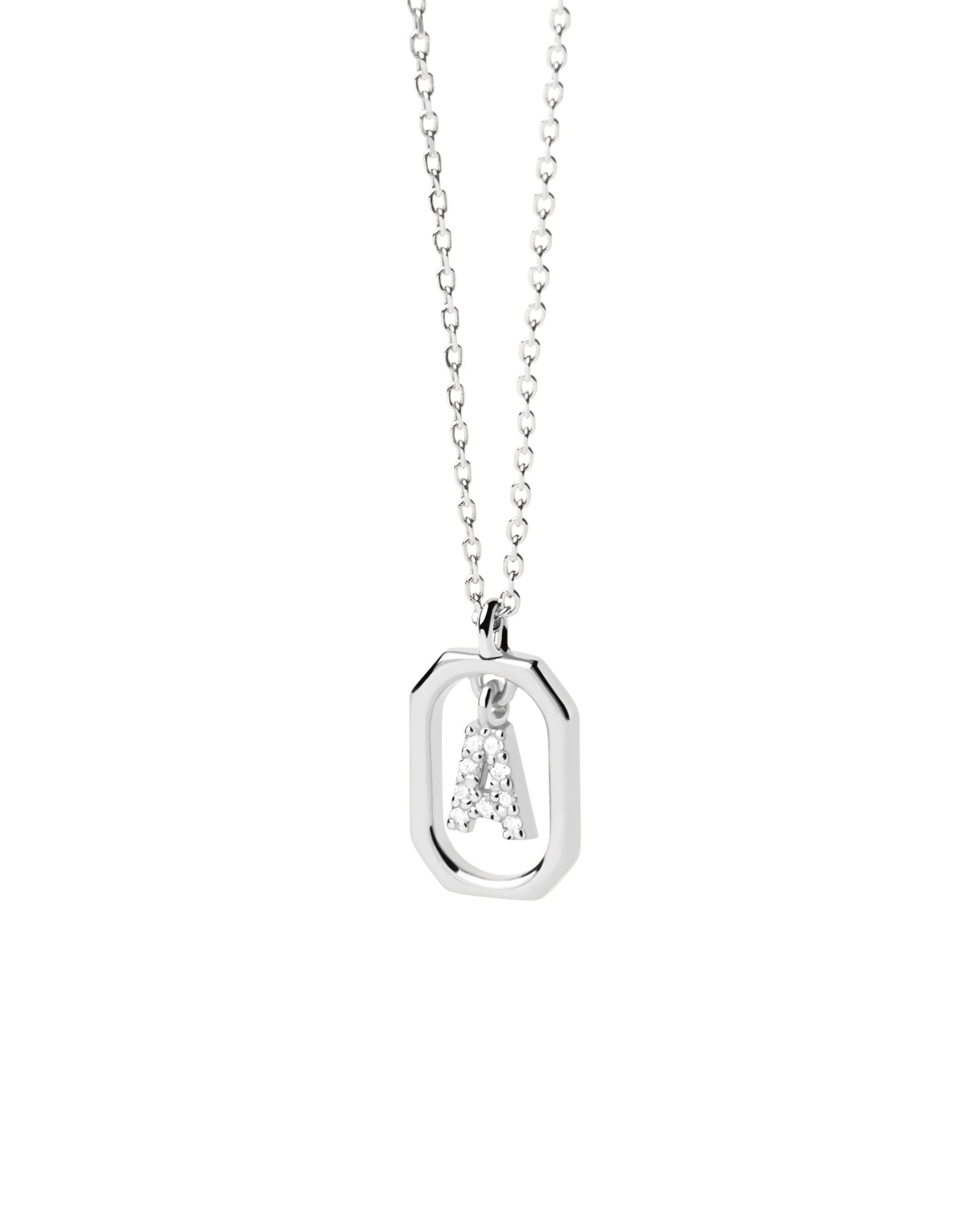 PDPAOLA Mini Letter A Necklace Silver