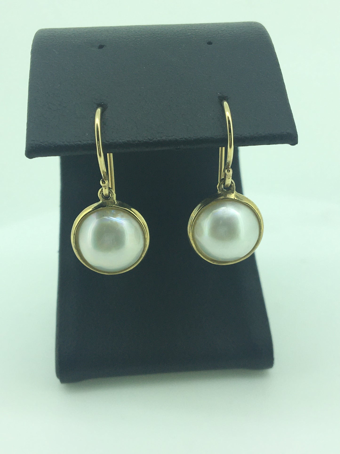 9ct Yellow Gold 12mm Mabe Pearl Drops