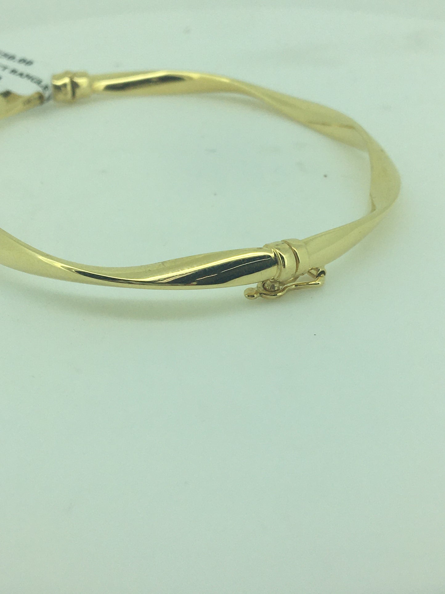9ct Yellow Gold Twist Hinge Bangle