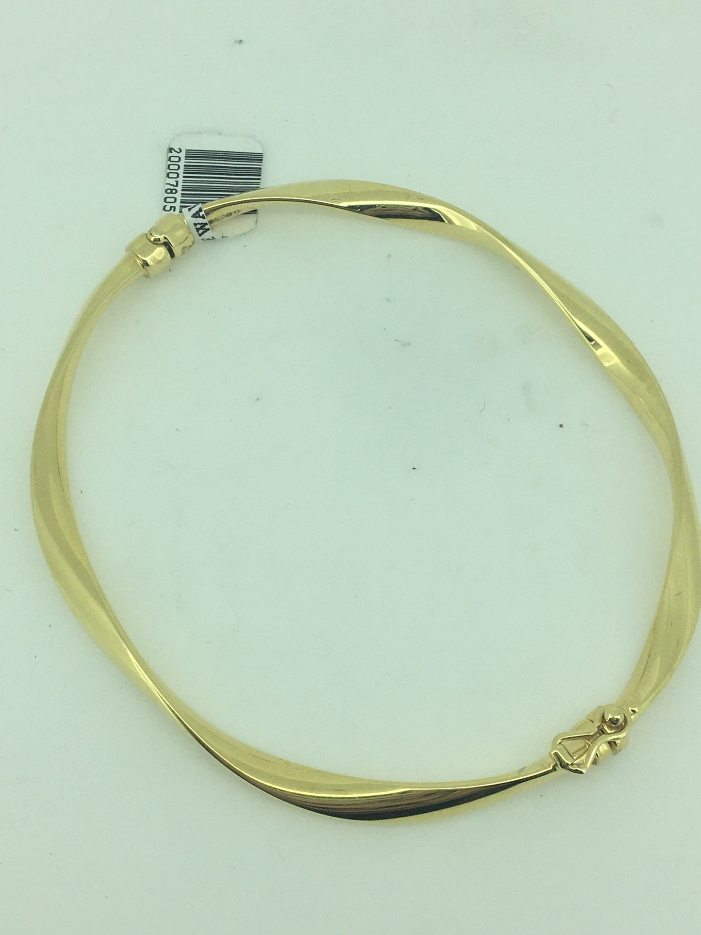 9ct Yellow Gold Twist Hinge Bangle
