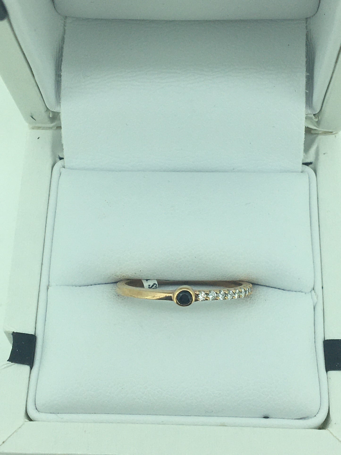 9ct Rose Gold Sapphire & Diamond Ring