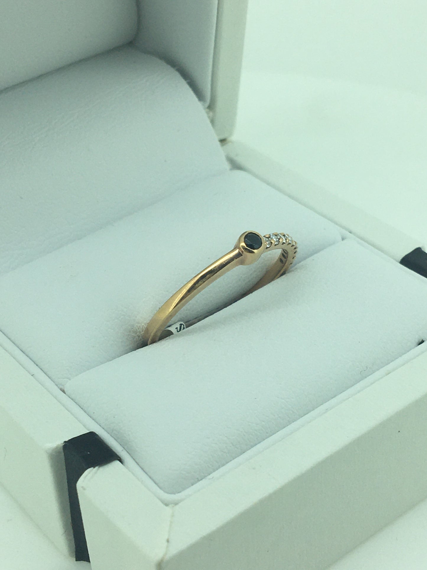 9ct Rose Gold Sapphire & Diamond Ring