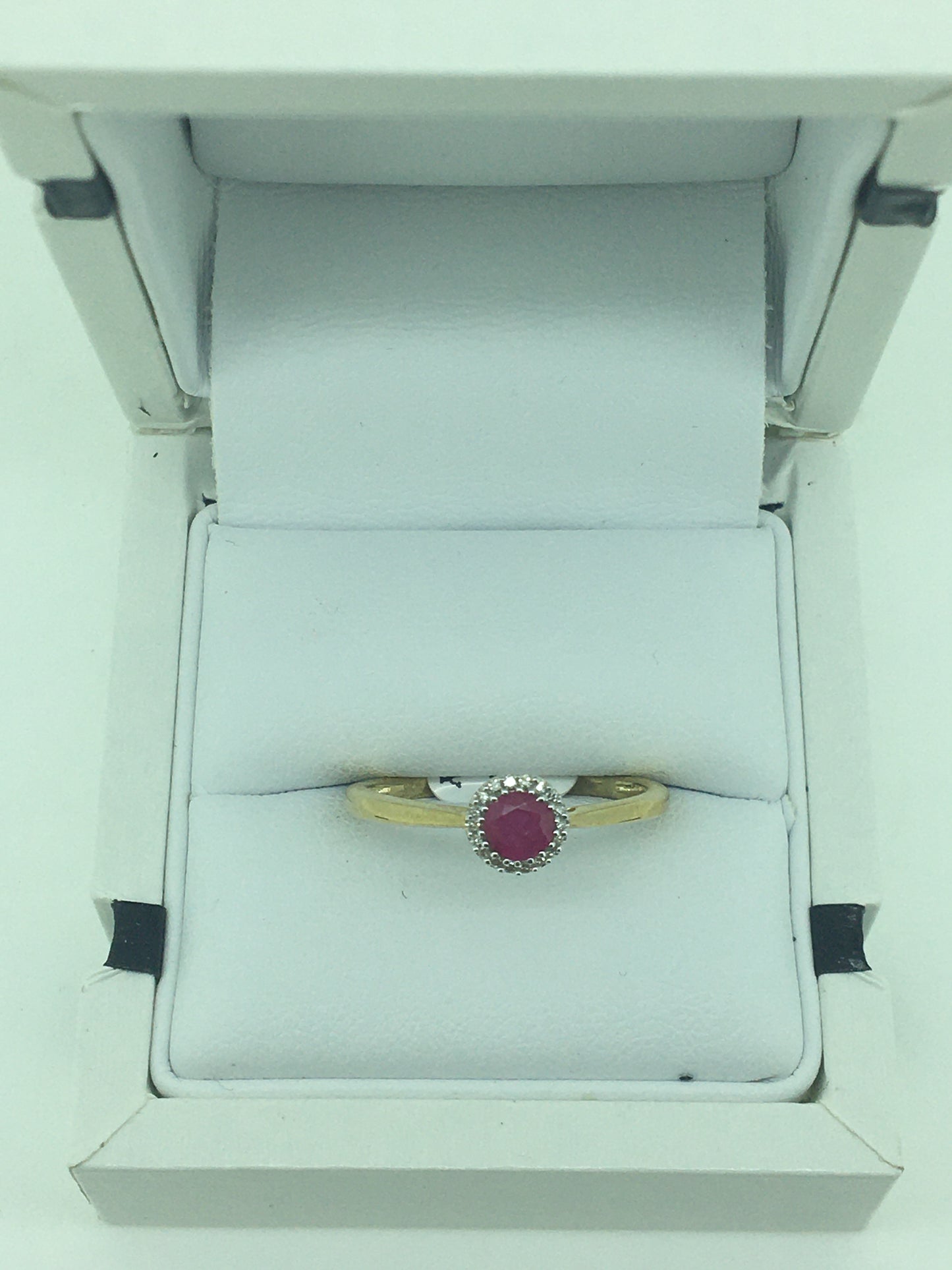 9ct Yellow Gold Ruby & Diamond Ring
