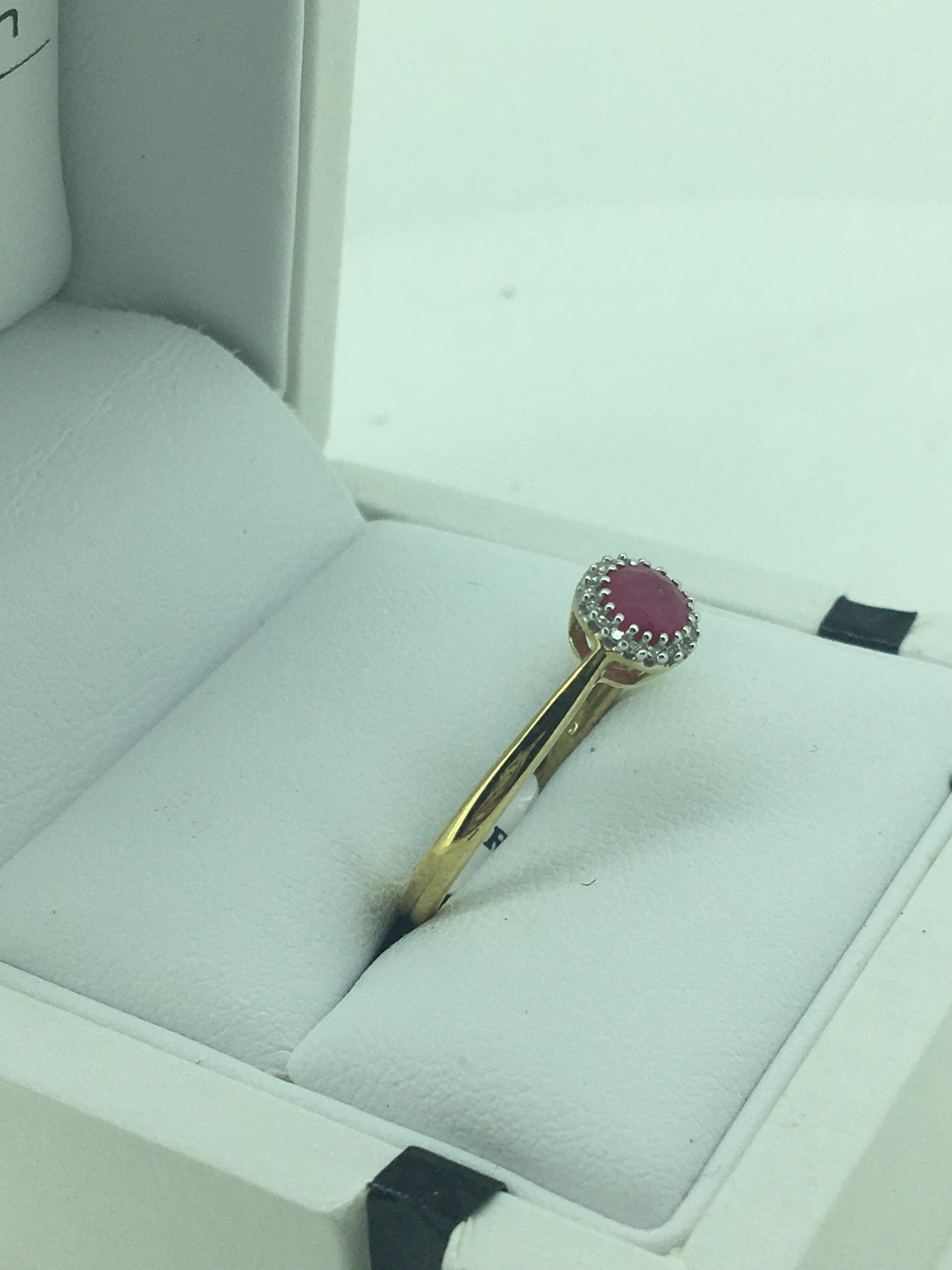 9ct Yellow Gold Ruby & Diamond Ring
