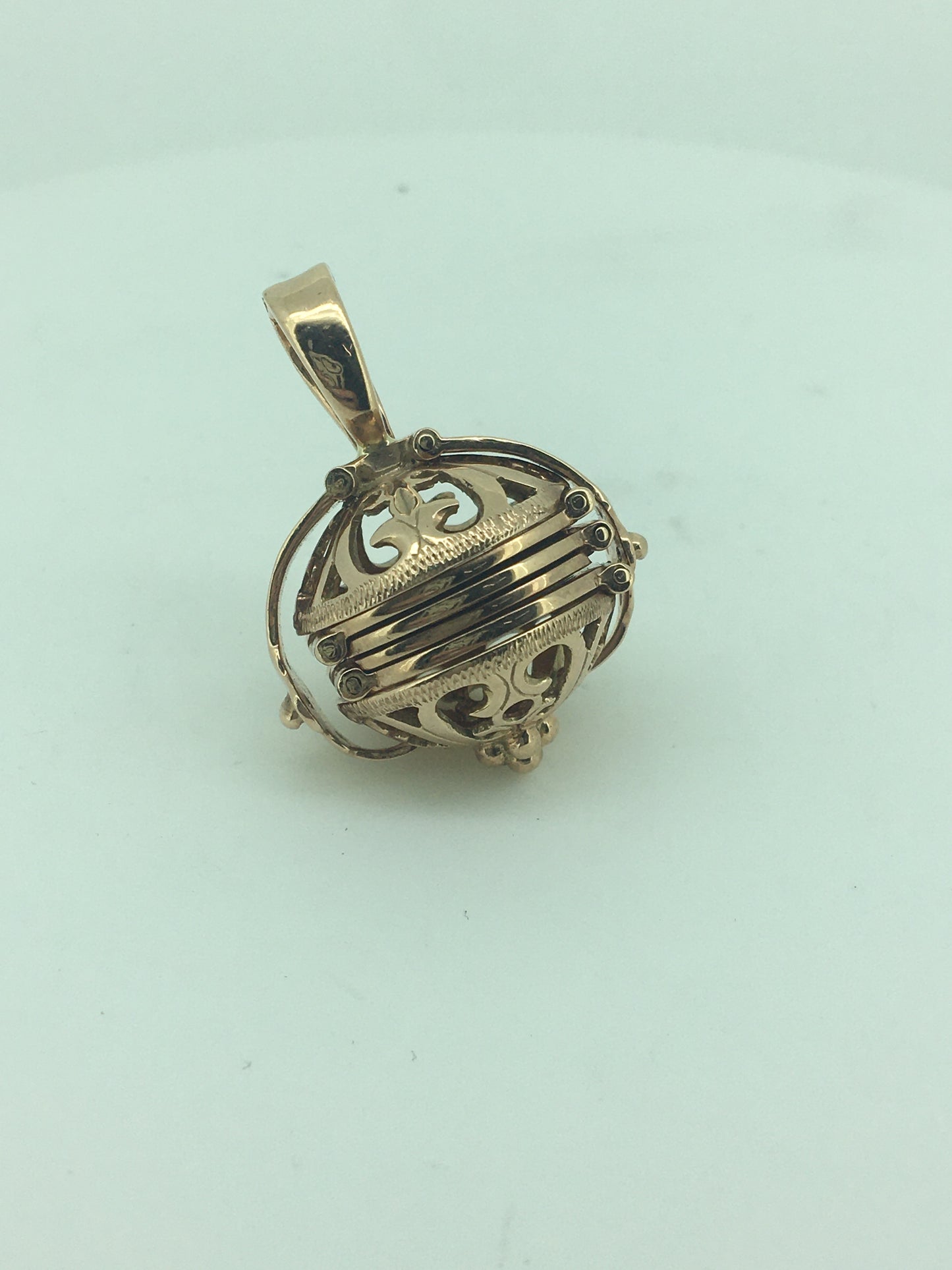 9ct Rose Gold Filagree Photo Ball Enhancer