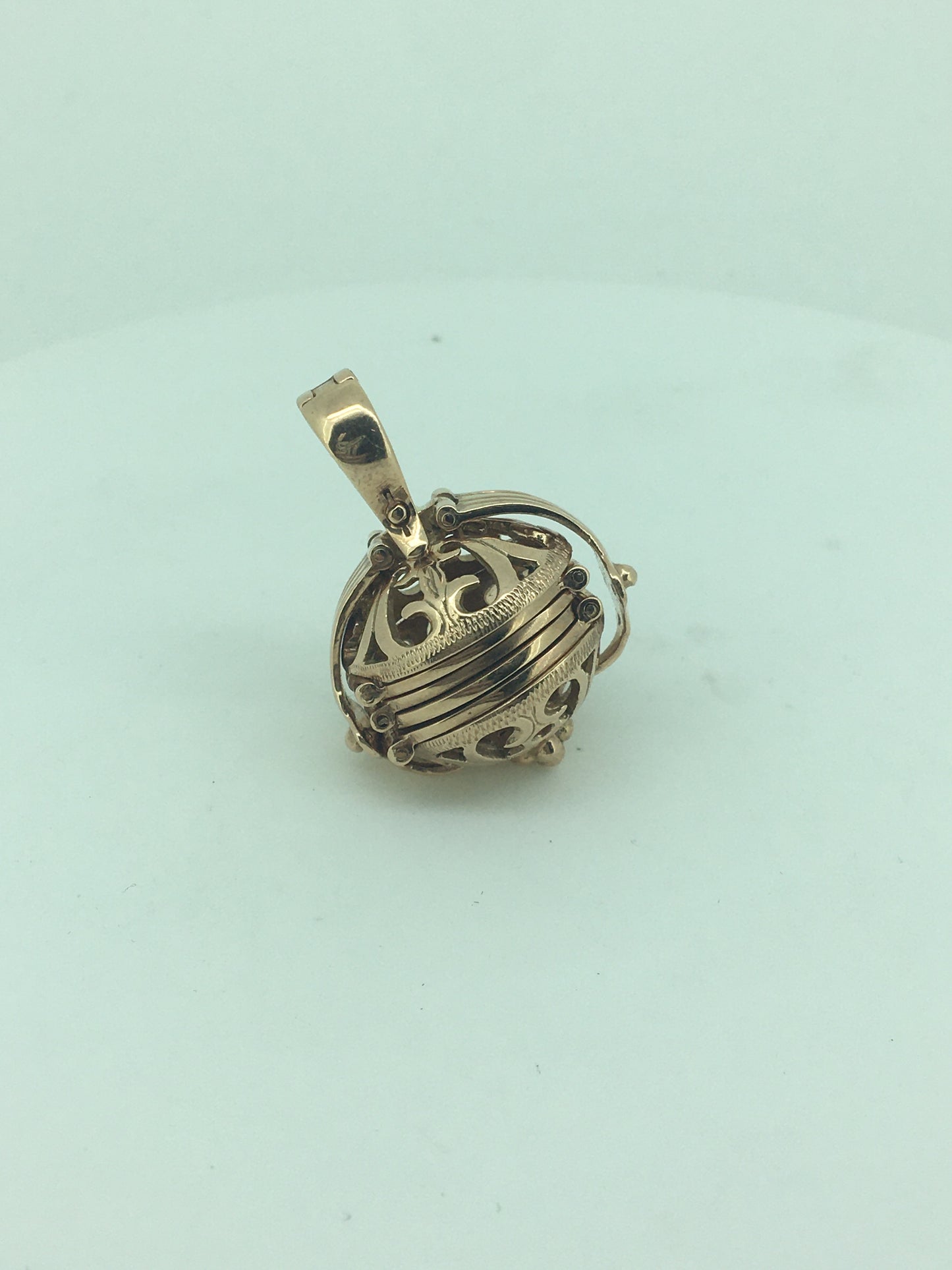 9ct Rose Gold Filagree Photo Ball Enhancer