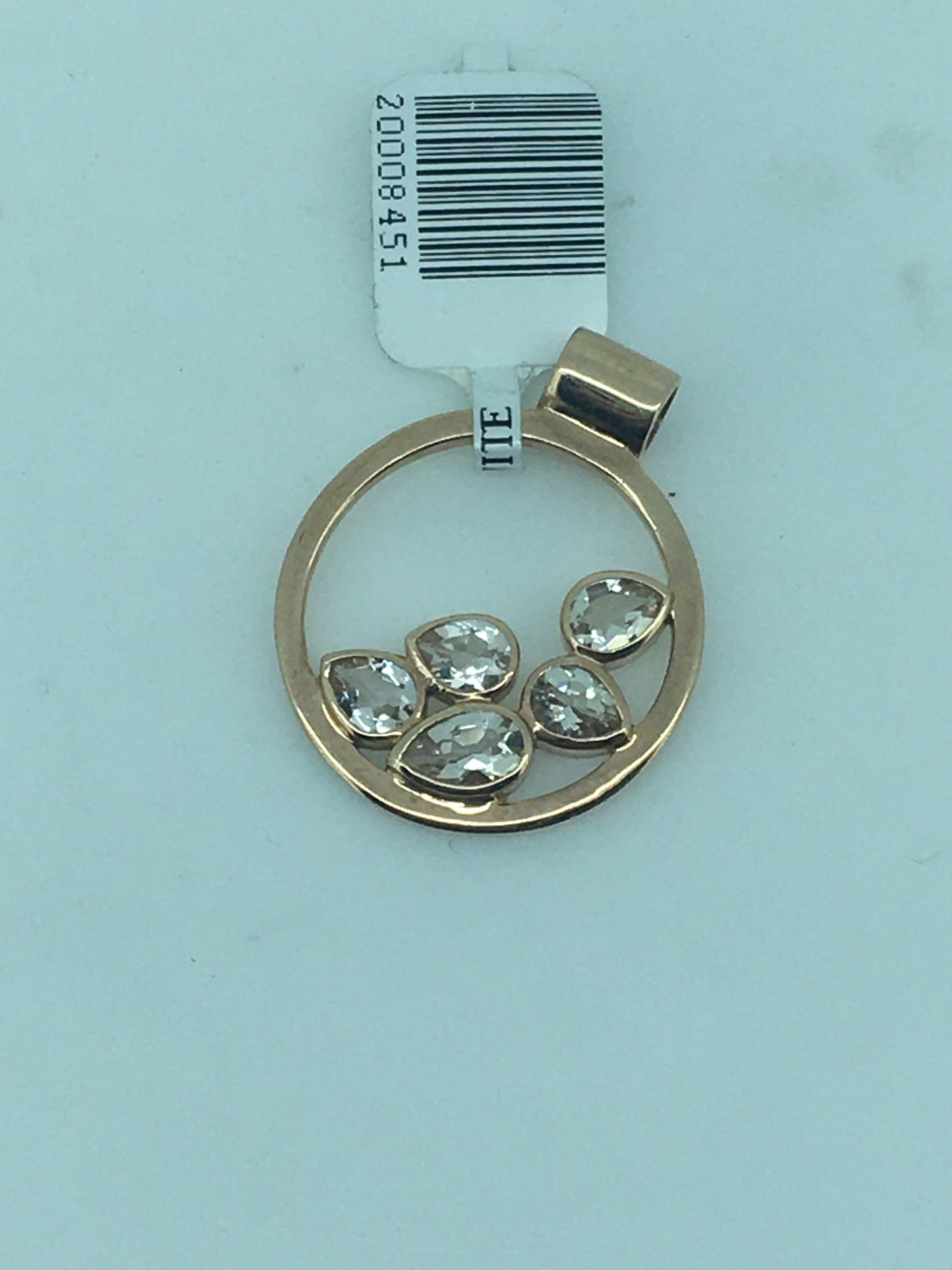 9ct Rose Gold Morganite Pendant