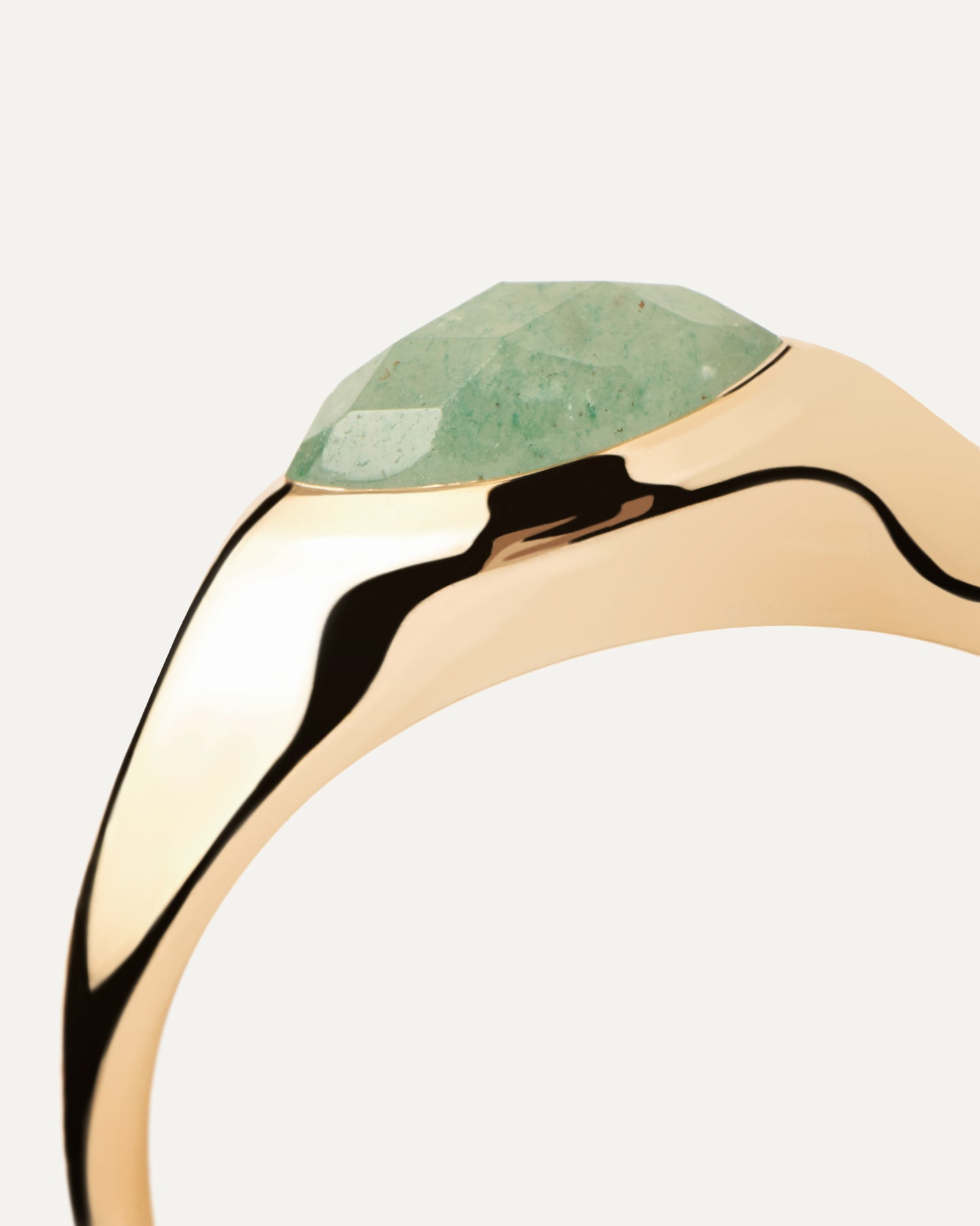 PDPAOLA Nomad Aventurine Stamp Ring