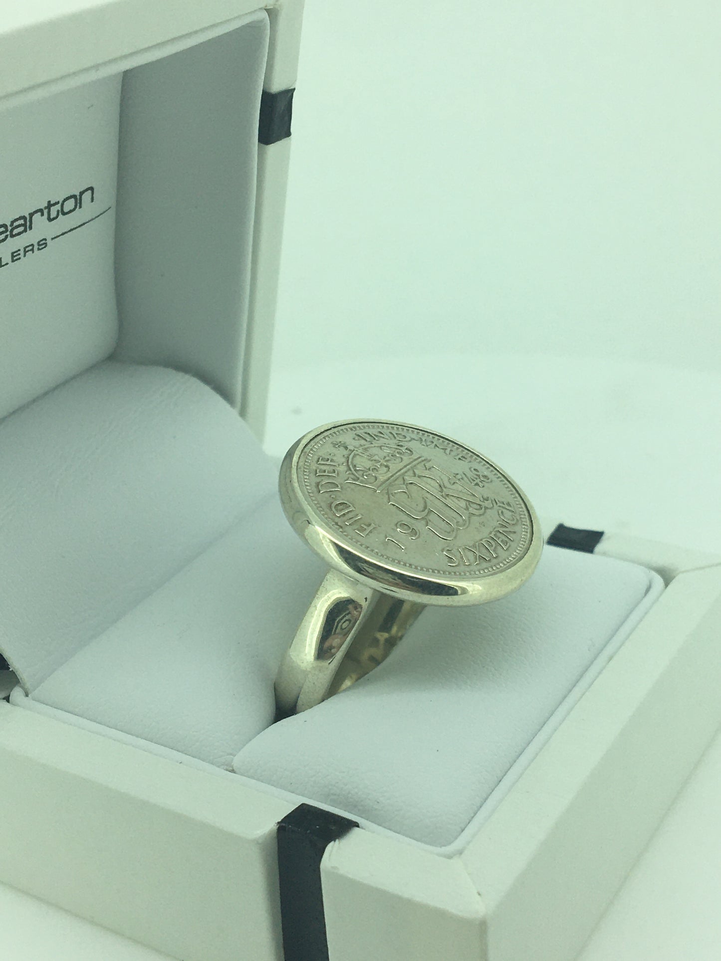 Sterling Silver English Six Pence Ring