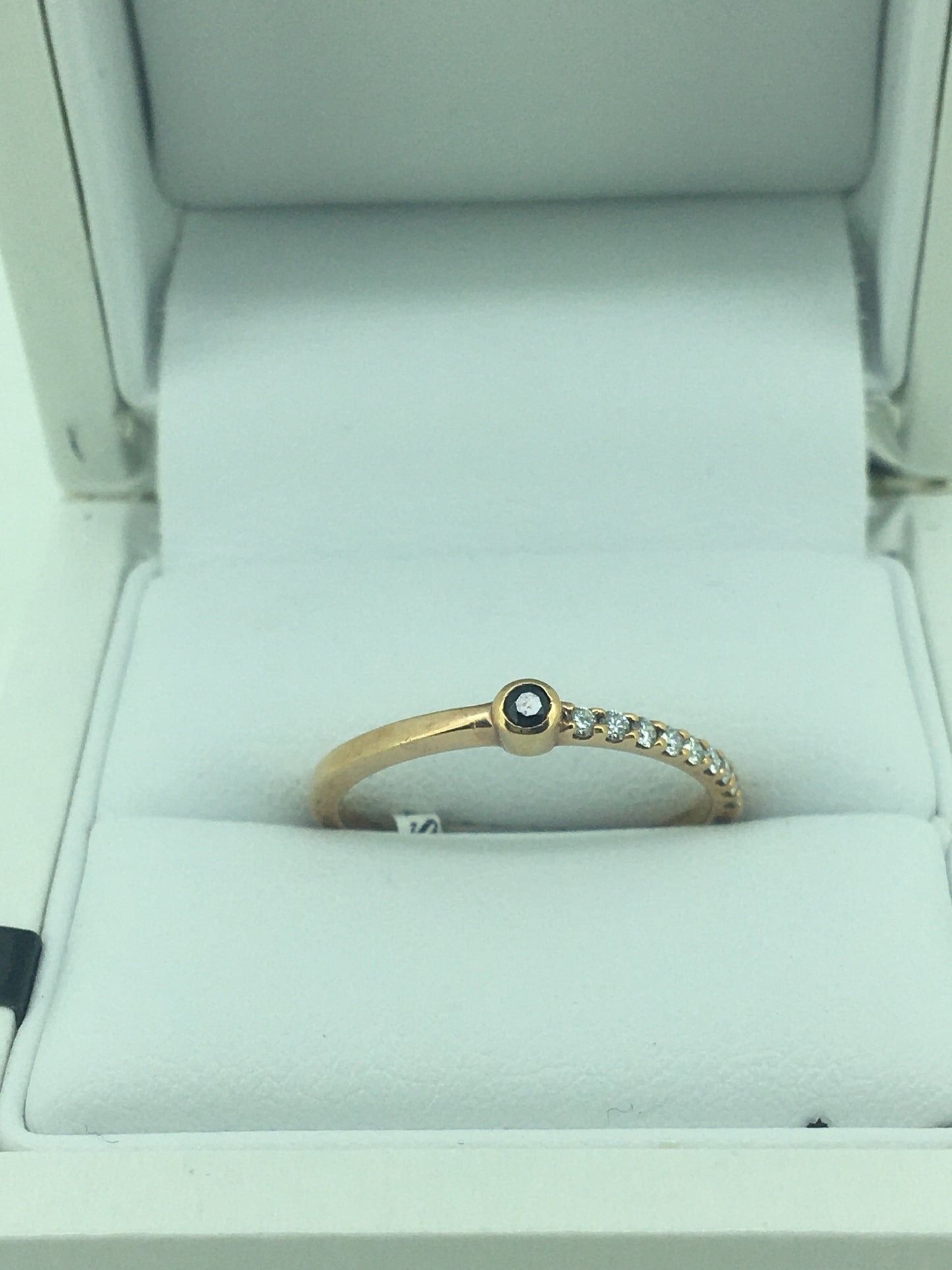 9ct Rose Gold Sapphire & Diamond Ring